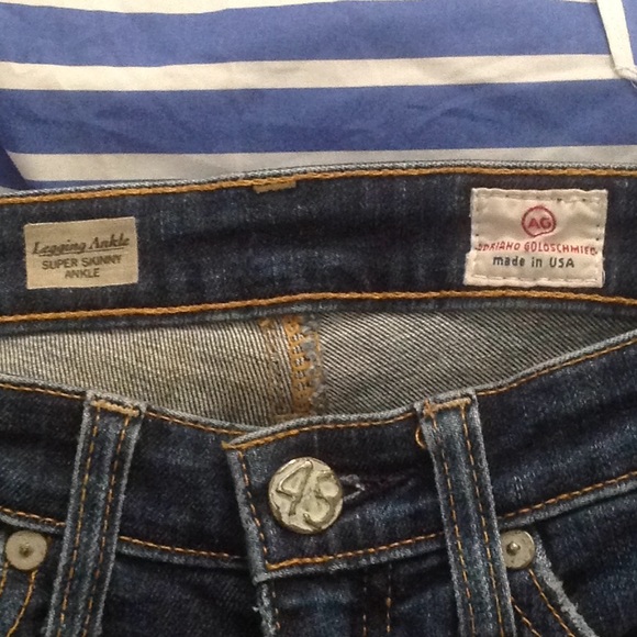 AG Super Skinny Ankle Distressed size 23 dark wash - Picture 2 of 3